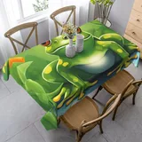 Wasserdichte Tischdecke mit Cartoon-Froschmotiv, wiederverwendbar, für Esszimmer, Party, Hochzeit, Innen- und Außenbereich