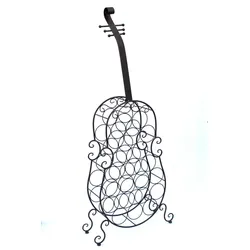 DanDiBo Weinregal Cello aus Metall 100136 Flaschenhalter 134 cm Flaschenregal Wein Bar