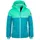 TROLLKIDS Hallingdal Jacke - Light Petrol / Dark Mint / White - 128 cm
