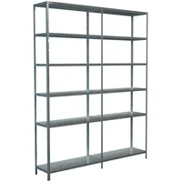 SCHULTE Regalwelt Anbauregal Metall 230 cm x 180 cm x 35 cm silberfarben