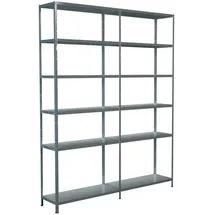 SCHULTE Regalwelt Anbauregal Metall 230 cm x 180 cm x 35 cm silberfarben