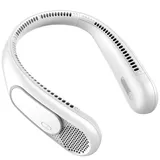 Dnenellr Nackenventilator 6000mAh Akku, Tragbarer Blattloser Halsventilator, 4 Geschwindigkeitsstufen, USB-aufladbar, Lange Akkulaufzeit, Ventilator für Reisen, Büro, Outdoor