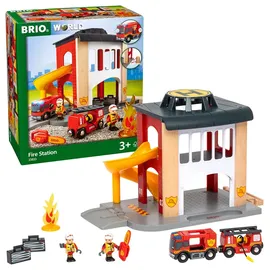 BRIO World Große Feuerwehr-Station mit Einsatzfahrzeug (33833)