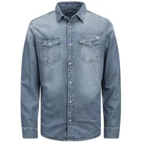 JACK & JONES Essential Sheridan Langarmhemd Medium Blue Denim S