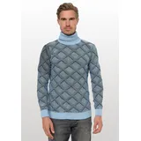 RUSTY NEAL Rollkragenpullover Blau S