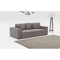 Big-Sofa INOSIGN "Surf", grau, B:244cm H:83cm T:117cm, 100% POLYESTER (PES), Sofas, mit 7 Kissen, gemütlicher Sitzkomfort