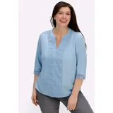 Sieh an! Schlupfbluse blau 50