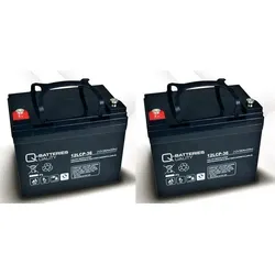 Ersatzakku für Shoprider Gemini 2 St. Q-Batteries 12LCP - 36 / 12V - 36Ah Zyklen...