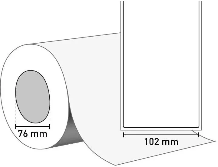 Kraft Paper Brown Label (Kraftpapier-Etiketten) braun / permanent / 76 mm Kern