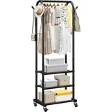 Vevor Garderobenständer rollbar Schwarz