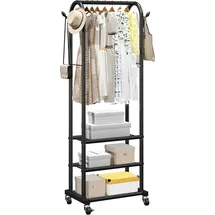 Vevor Garderobenständer rollbar Schwarz