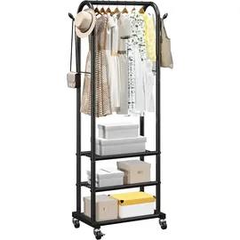 Vevor Garderobenständer rollbar Schwarz