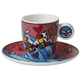 Goebel Espressotasse zum Sammeln Smile von Romero Britto aus Fine Bone China, 0,1L, 66-452-85-1