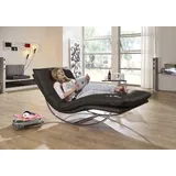 W.Schillig Relaxliege daily dreams Leder 75 x 85 x 169 cm braun mit Kissen