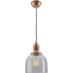 Näve Glas-Pendelleuchte "Mumbai" kupfer