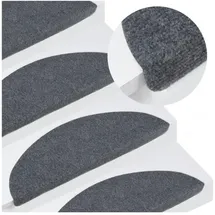 vidaXL Stufenmatte 23,41 x 59,52 cm Grau