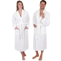 Betz Bademantel Bademantel BONN mit Schalkragen Unisex Microfaser Strukturplüsch, 100% Polyester, Schalkragen, Gurtel, mit Microfaser Strukturplüsch weiß S/M