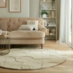 Kadima Design Eleganter Wollteppich `Deben Noah` -, Rutschfest. Farbe: Braun, 160x160 cm
