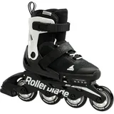 Rollerblade MICROBLADE, Inline Skates für Jungen, Inliner für Anfänger & fortgeschrittene Kinder, Schwarz/Weiss, Gr. 33-36.5