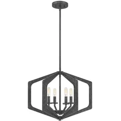 Vanguard Pendelleuchte mit 4 Lichtern - Altschwarz - QZ-VANGUARD-4P-OK