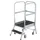 MUNK Podesttreppe eins. begehbar mit Federrollen 2 Stufen 107 cm Aluminium