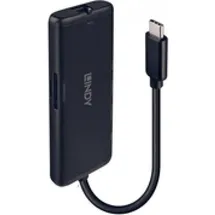 Lindy USB-C Hub (USB-C, 7 Ports), Dockingstation + USB Hub, Schwarz