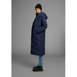 POLARINO Steppmantel in Marine, & windabweisenden Obermaterial, oversize Form, Gr. 38,