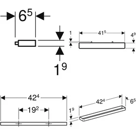 Geberit iCon Handtuchhalter pulverbeschichtet matt Weiß 502328013