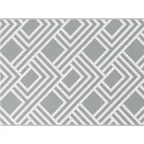 vidaXL Outdoor-Teppich Geometrisch ARAKIL Grau und Weiß 400 x 300 cm - Grau