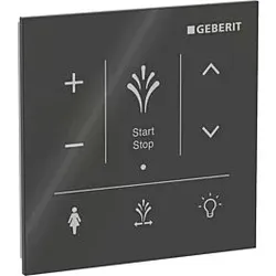 Geberit AquaClean Wandbedienpanel 147041SJ1 zur Aufputz-Montage, Oberfläche Glas/Farbe schwarz