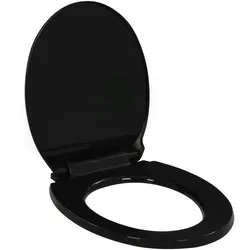 vidaXL Toilettensitz mit Absenkautomatik und Quick-Release Schwarz