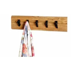 HAKU Möbel Wandgarderobe 52979 akazie Holz 5 Haken 60,0 x 15,0 cm