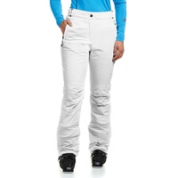 Maier Sports Vroni Slim, Enganliegende Damen Skihose, Wasserdichte Schneehose, Stretchmaterial und verstellbarer Bund, PFC-frei, mTHERM Wattierung & mTEX Wetterschutz, Weiß, Gr. 84 (W33/L34)