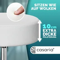 CASARIA Rollhocker weiß/schwarz