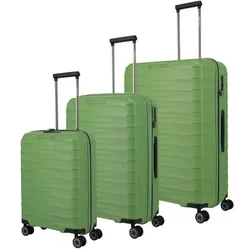 Travelite Mooby 4 Rollen Kofferset 3-teilig  grün