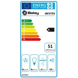 Balay 3BF377EX Integrierte Dunstabzugshaube 70 cm Edelstahl