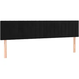 vidaXL Boxspringbett mit Matratze & LED Schwarz 180x200 cm Samt