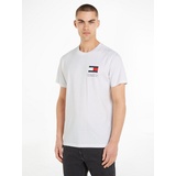 Tommy Jeans T-Shirt »TJM SLIM ESSENTIAL FLAG TEE EXT«, mit Rundhalsausschnitt, Gr. XXXL, White, , 83192032-XXXL
