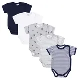 TupTam Kurzarmwickelbody TUPTAM "Wickelbody Baby Jungen Kurzarm Wickelbody 5er Set", Jungen, Gr. 50, N-Gr, lila (farbenmix 4), Obermaterial: 100% Baumwolle CO., Bodys