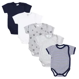 TupTam Kurzarmwickelbody TUPTAM "Wickelbody Baby Jungen Kurzarm Wickelbody 5er Set", Jungen, Gr. 50, N-Gr, lila (farbenmix 4), Obermaterial: 100% Baumwolle CO., Bodys