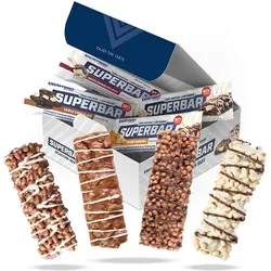 Superbar Selection Box. Mixbox mit Proteinriegel Eiweißriegel. 12 x 50 g EINHEITSFARBE 600g