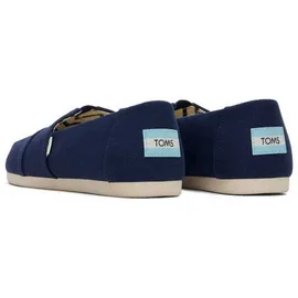 TOMS Damen Alpargata aus recycelter Baumwolle Flache Slipper, Marineblau, 38.5 EU