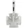 Highsider Lenkerendenspiegel IRON CROSS Silber