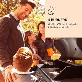 Klarstein Lucifer Gasgrill 4 Brenner