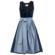 Edelnice Midi Dirndl Luna Samt blau 48