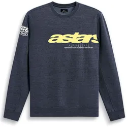 Alpinestars Episode Crew, Sweatshirt - Dunkelblau/Gelb - L