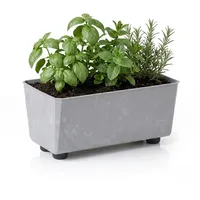 Lamela Rechteckiger Pflanzkasten 28,5 x 17 cm Grau