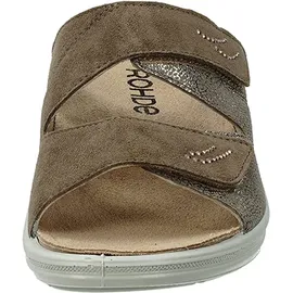 ROHDE Damen Pantolette Leder Glitzer Druck Strass Wechselfußbett Rivella 5729, Größe:38 EU,