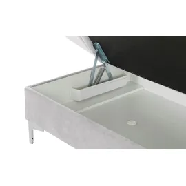 Nehl Liege Greta Mikrofaser 182 x 79 x 86 cm Grau mit Schlaffunktion