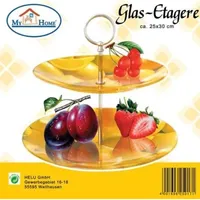 MY HOME Glas-Etagere Zitrone